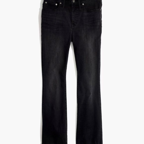 Madewell Tall Cali Demi-Boot Jeans in Berkeley Black: Chewed-Hem Edition Size 36 - Picture 2 of 3
